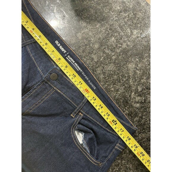 Old Navy Mid-Rise Rockstar Super Skinny Jeans Women’s Size 16 Denim Dark Wash - Picture 4 of 8